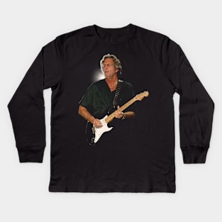 Slowhand Serenade Clapton Retro Blues Iconic Couture Threads Kids Long Sleeve T-Shirt